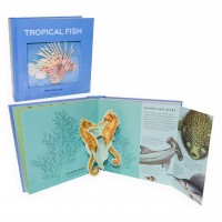 «Коллекция тропических рыбок и забавных фактов» книга-панорама на английском. Дэвид Хокок