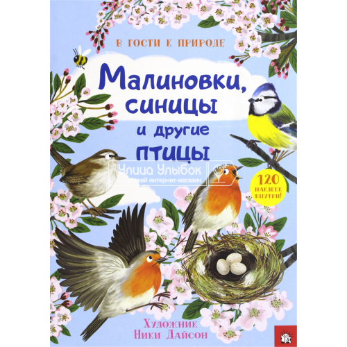 «Малиновки, синицы и другие птицы» книжка с наклейками на русском. Дайсон Ники